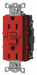GFCI Rceptcle Commer. Red 15A 0.5 HP