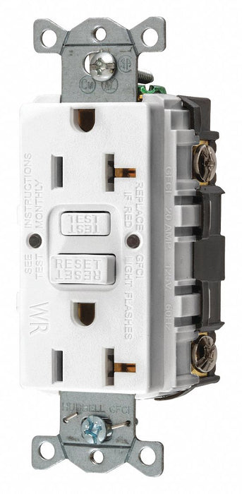 GFCI Rceptcle Commer. Wht 20A 1 HP