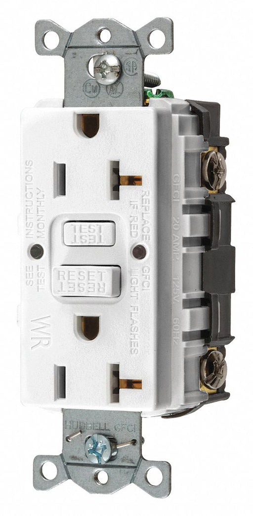 GFCI Rceptcle Commer. Wht 20A 1 HP