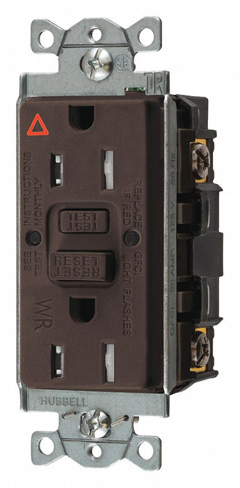 GFCI Rceptcle Commer. Brwn 15A 0.5 HP