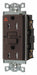 GFCI Rceptcle Commer. Brwn 15A 0.5 HP