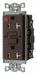 Recept Brown 20 A GFCI 2P3W Bk Sd 1PK