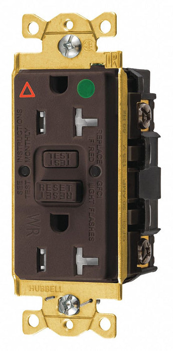 Recept Brown 20 A GFCI 2P3W Bk Sd 1PK
