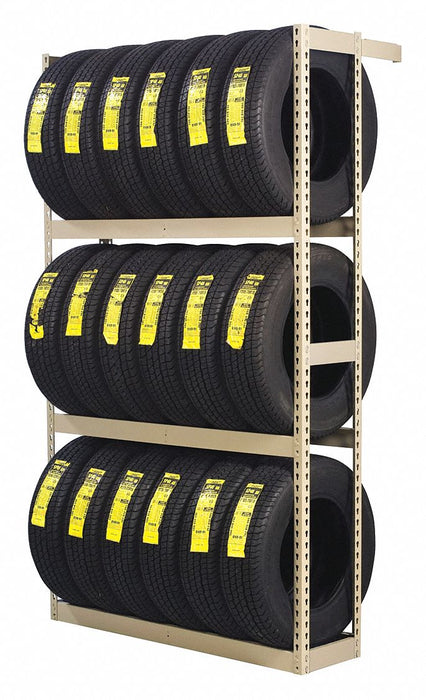 Single Sided Boltless Tire Rack 84 in H