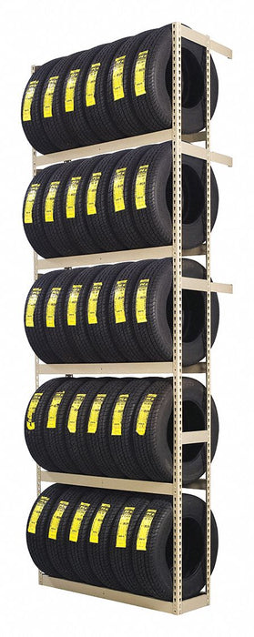 Single Sided Boltless Tire Rack 144 in H
