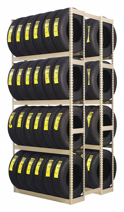 Double Sided Boltless Tire Rack 120 in H