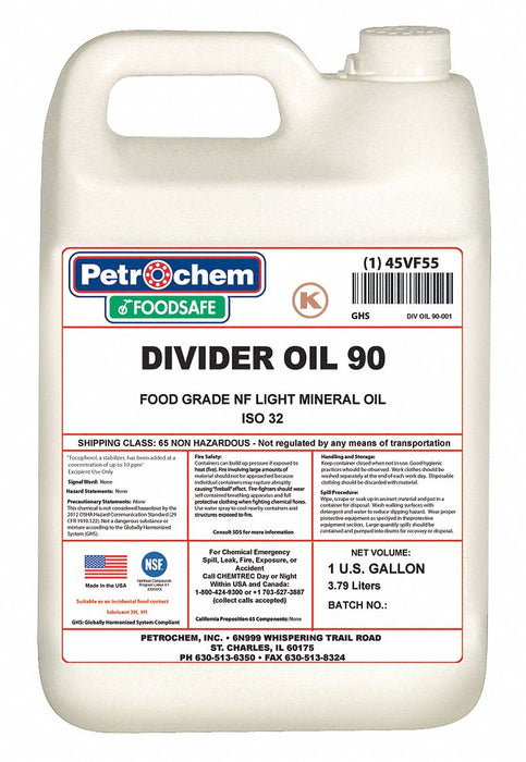 Food Grade Divider Oil 90 1 gal Jug