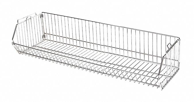 Stacking Basket 20inx12inX48in Silver