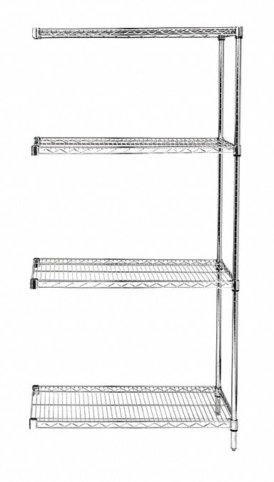 Wire Shlv Unit Cap 600 lb 24inx54inx48in