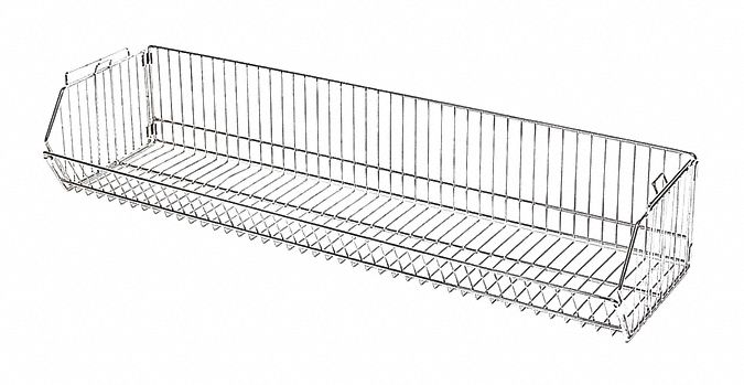Stacking Basket 20inx9inX36in Silver