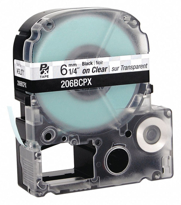 Label/RibbonCartridge Clear Gloss 1/4inW
