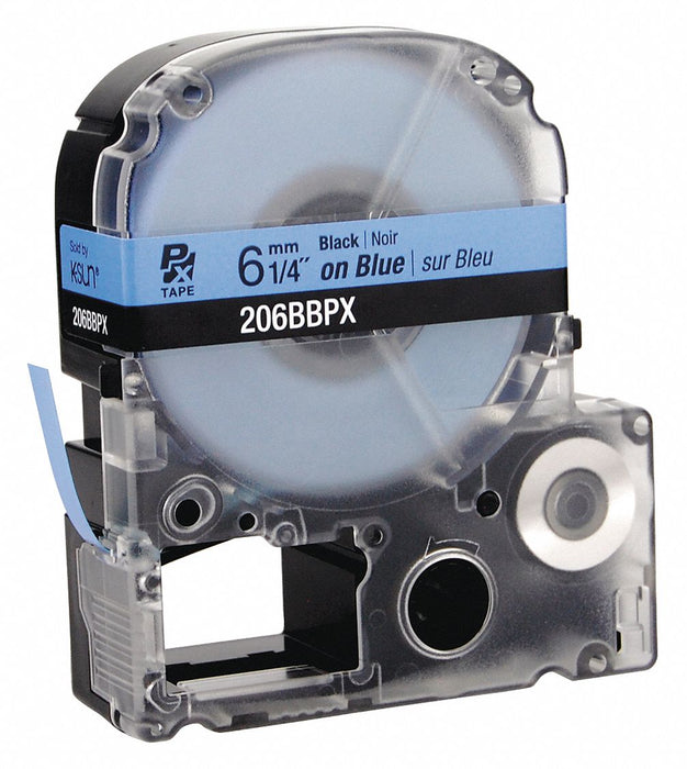 Cartridge Label 1/4 in W Blue