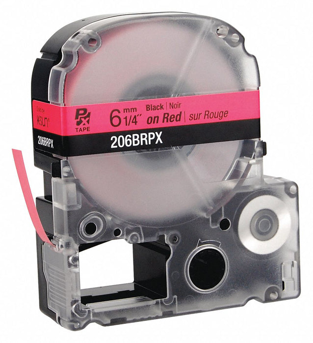 Cartridge Label 1/4 in W Red