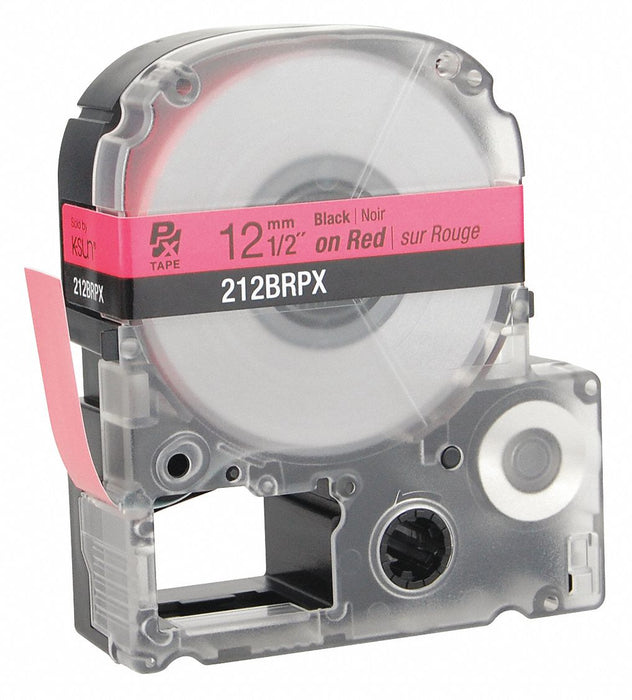 Cartridge Label 1/2 in W Red