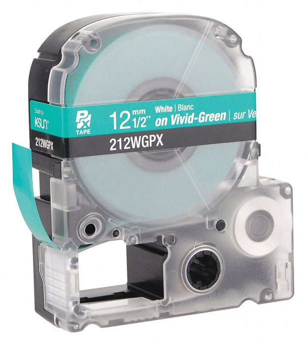Cartridge Label 1/2 in W Green