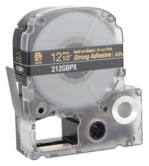 Cartridge Label 1/2 in W Black/Gold