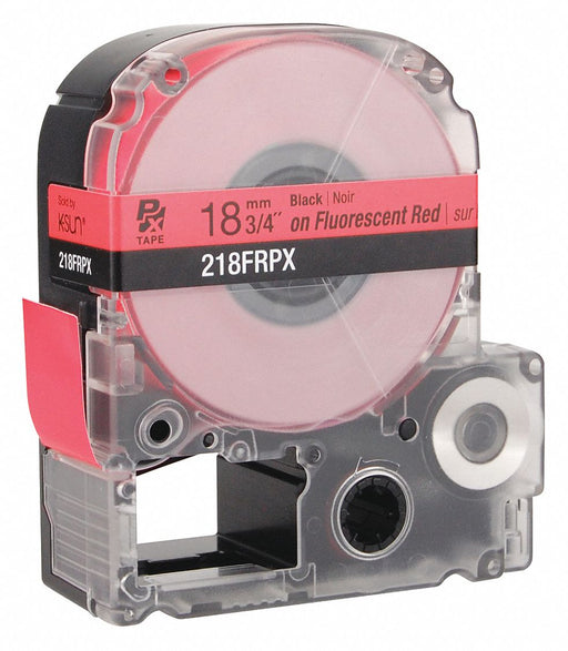 Cartridge Label Black on Fluorescent Red
