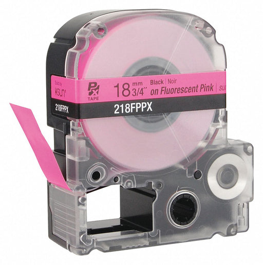 Label/RibbonCartridge Pink Gloss 3/4inW