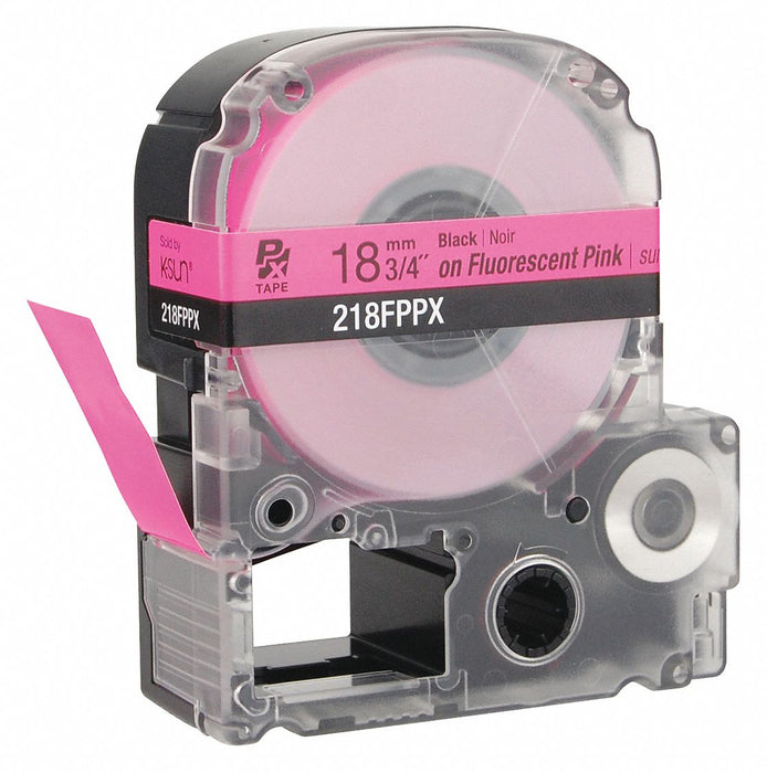 Label/RibbonCartridge Pink Gloss 3/4inW