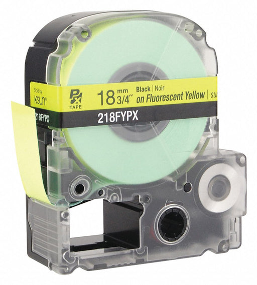 Cartridge Label Black/Fluorescent Yellow