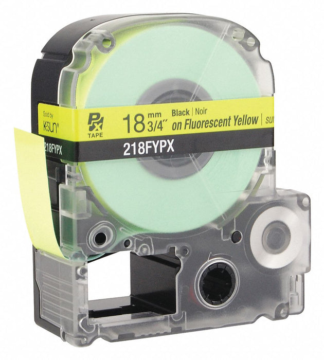 Cartridge Label Black/Fluorescent Yellow