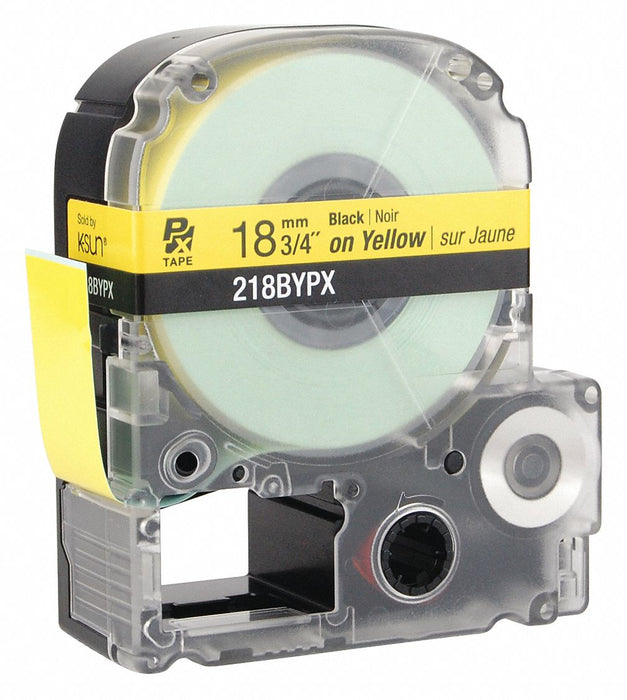 Cartridge Label 3/4 in W Yellow
