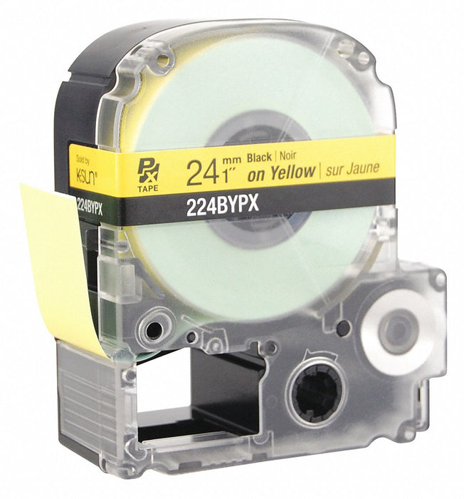 Cartridge Label 1 in W Yellow