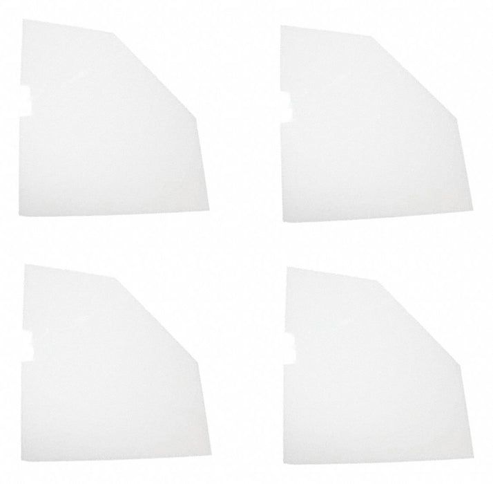 Corner Plates White 3 in W PK4