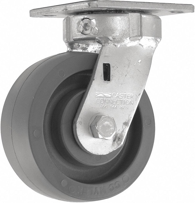 Plate Caster Swivel Nylon 6 1/2 H