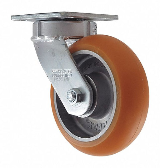 Plate Caster Swivel Polyurethane 6 1/2 H
