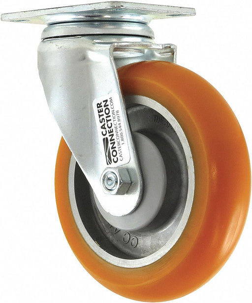 Plate Caster Swivel Polyurethane 6 1/4 H