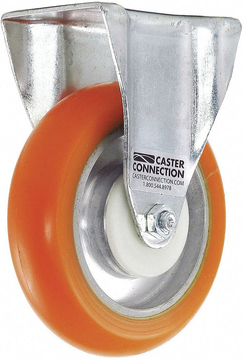 Plate Caster Rigid Polyurethane 6 1/4 H