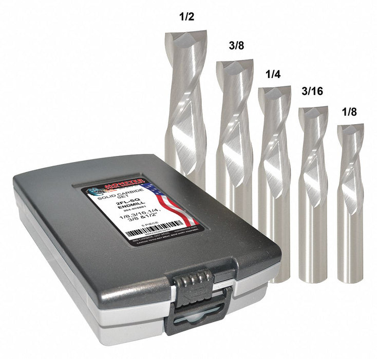 End Mill Set 0.5 in Carbide