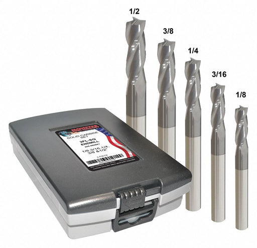 End Mill Set 0.5 in Carbide