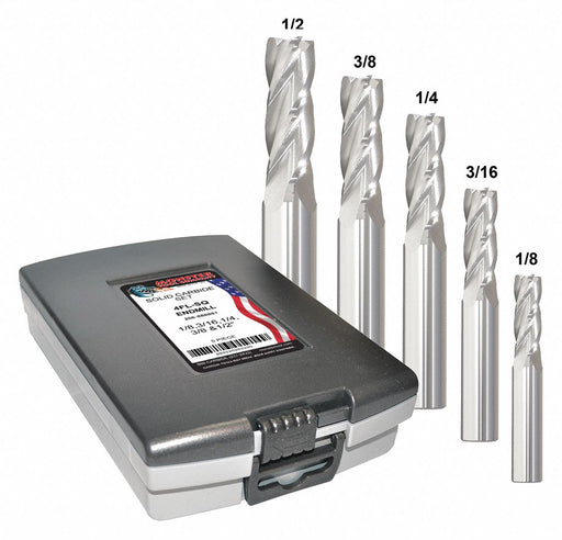 End Mill Set 0.5 in Carbide