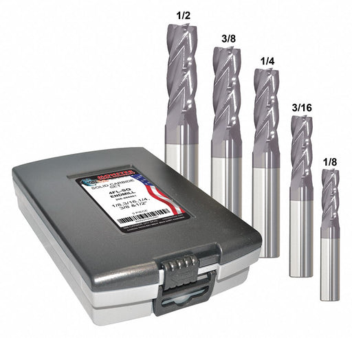 End Mill Set 0.5 in Carbide