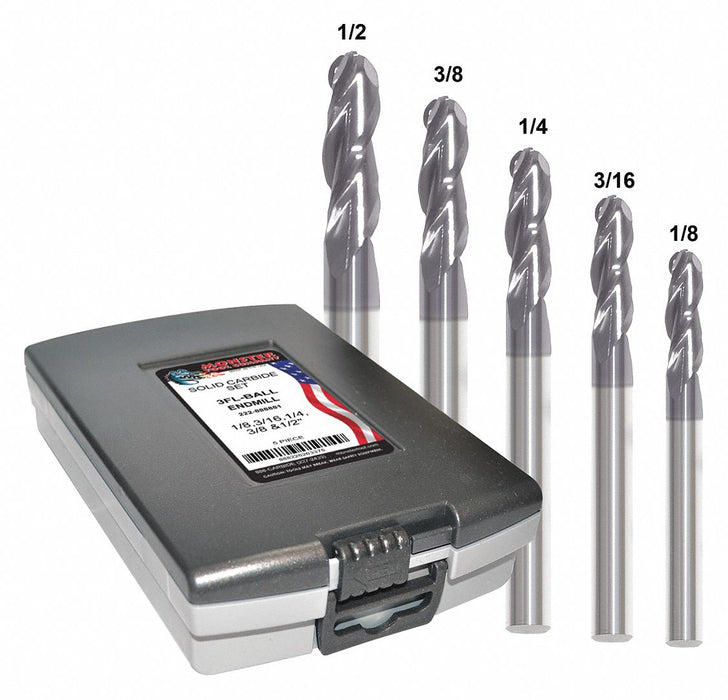 End Mill Set 0.5 in Carbide