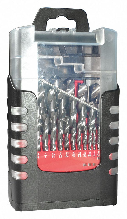 Straight Flute Drill Set 21pc Carbide RH