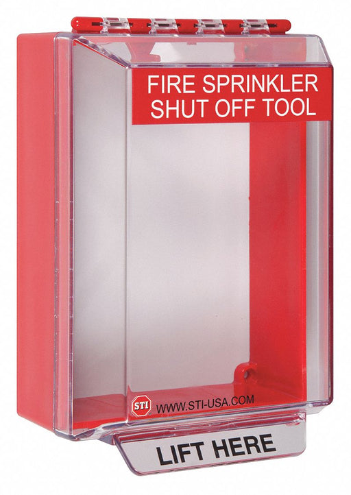 Universal Stopper 6 in H Clear/Red