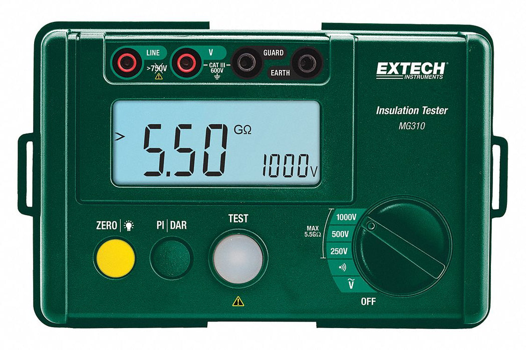 Megohmmeter 250/500/1000V DC LCD Case