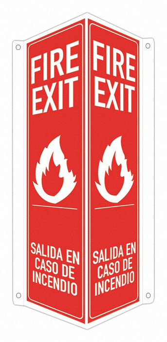 Safety Sign 18 in x 8 in x 3 in Aluminum