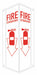 Fire Extinguisher Sign 18x8x3in Aluminum