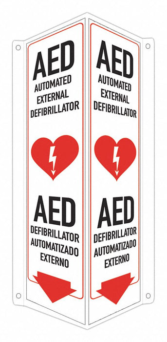 Safety Sign 18 in x 8 in x 3 in Aluminum