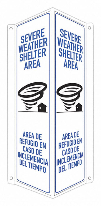 Safety Sign 18 in x 8 in x 3 in Aluminum