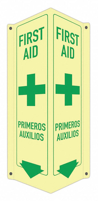 Safety Sign 18 in x 8 in x 3 in Aluminum