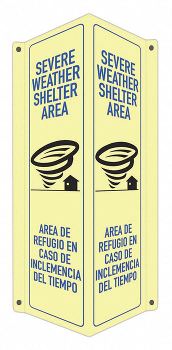 Safety Sign 18 in x 8 in x 3 in Aluminum