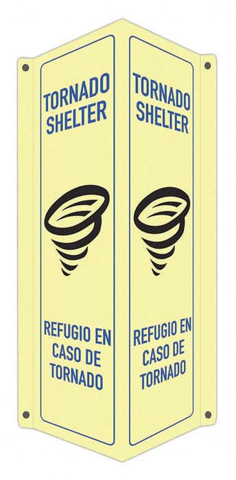 Safety Sign 18 in x 8 in x 3 in Aluminum