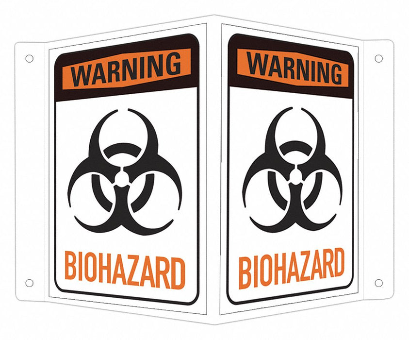 Safety Sign 6 in x 7 1/2 in Aluminum