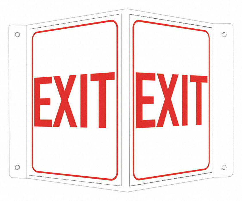 Safety Sign 6 in x 7 1/2 in Aluminum