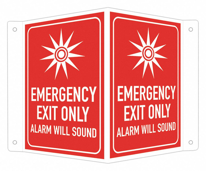Safety Sign 6 in x 7 1/2 in Aluminum